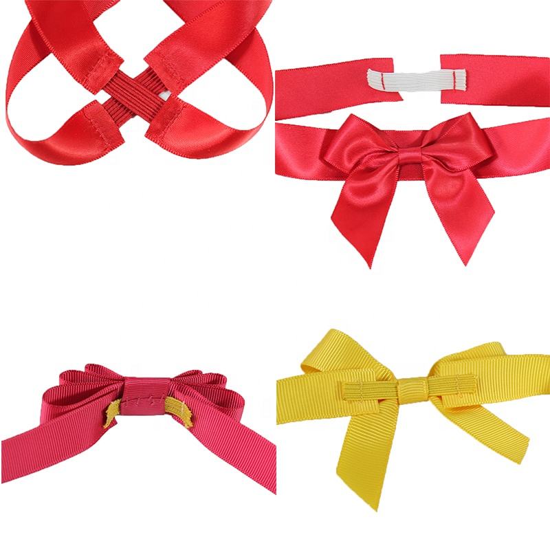 Red Ribbon Bow Wholesale Custom Pre-tied Gift Packaging