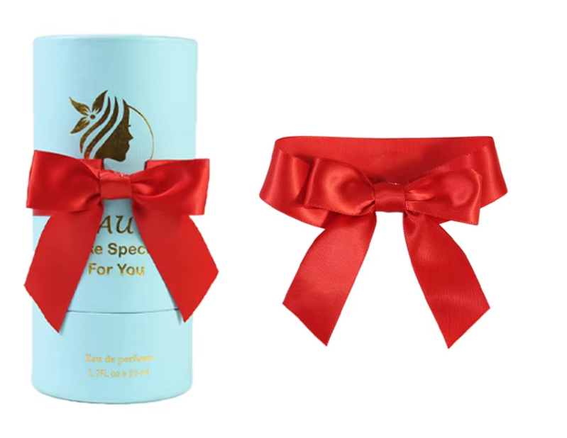 custom red ribbon bow