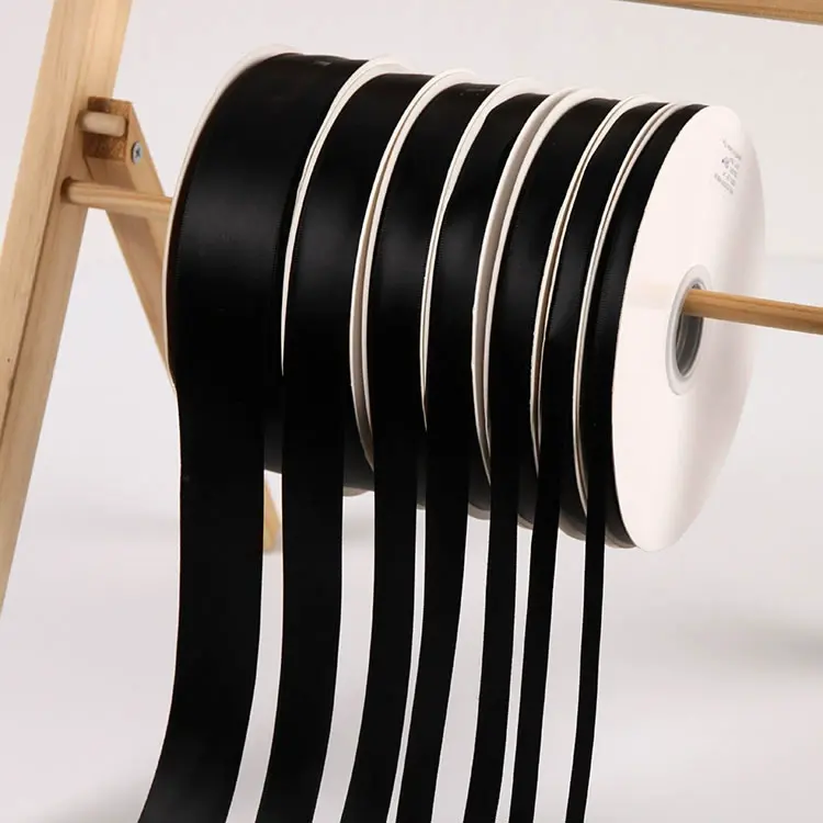 Black satin ribbon
