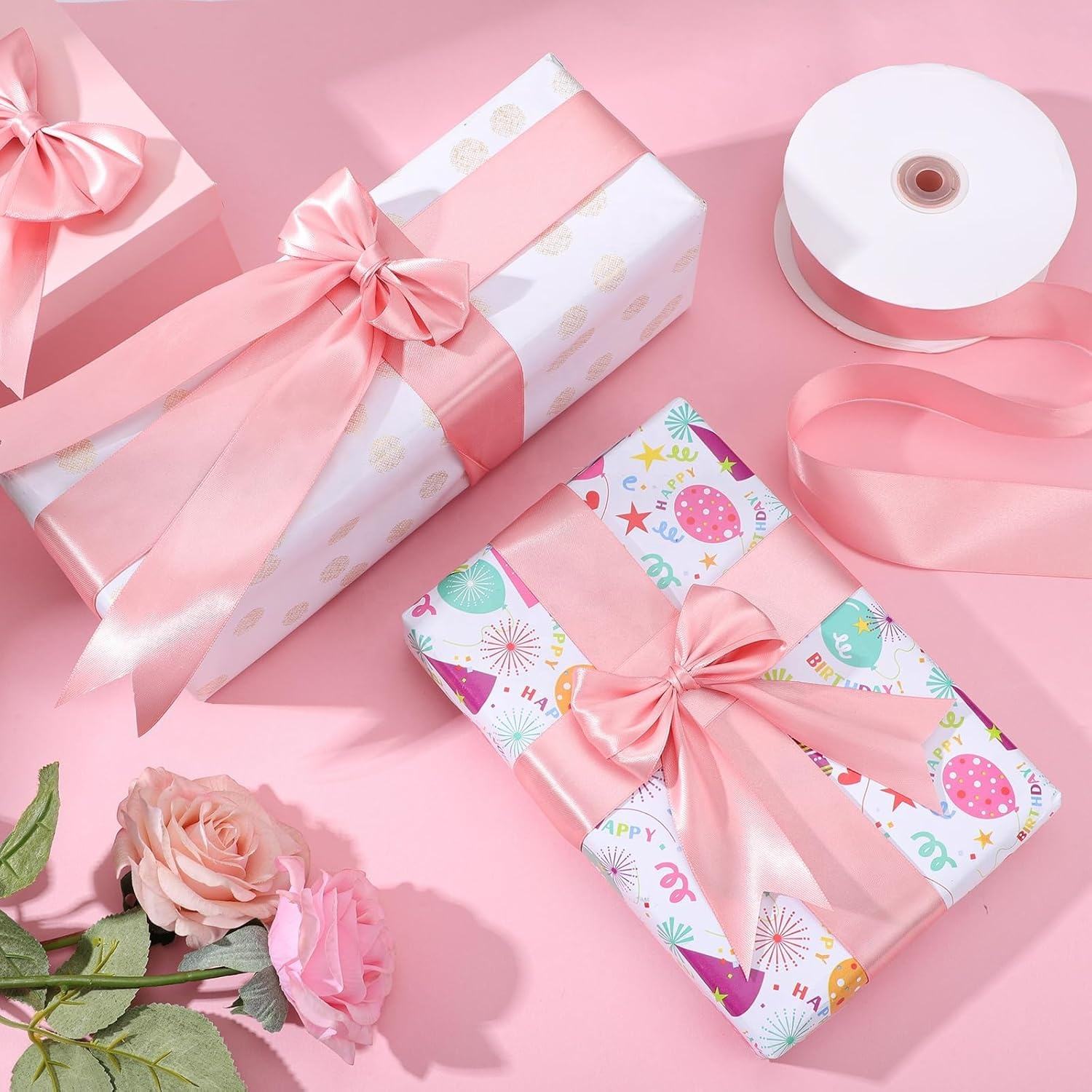 Wholesale Pink Satin Ribbon