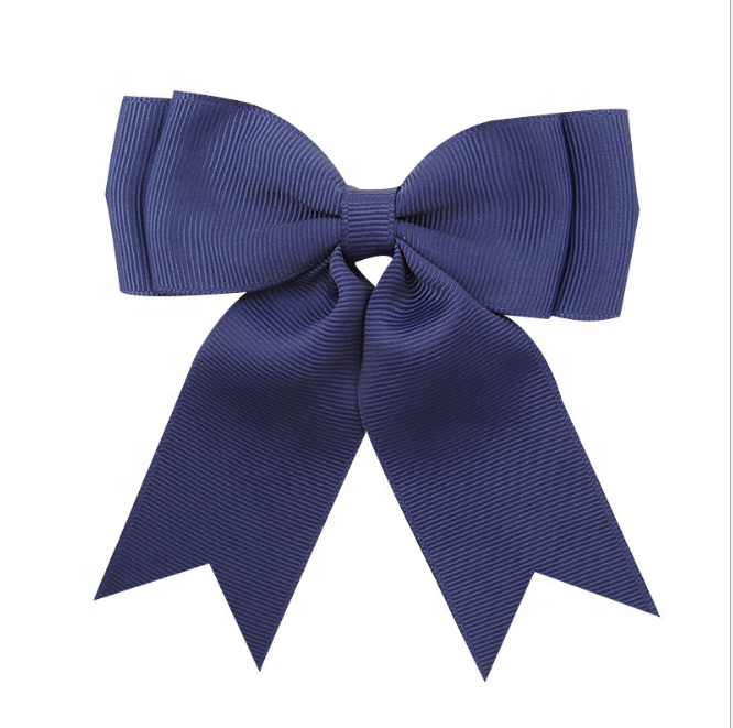 Custom Blue Ribbon Bow for High-Quality Tie Gift Packaging