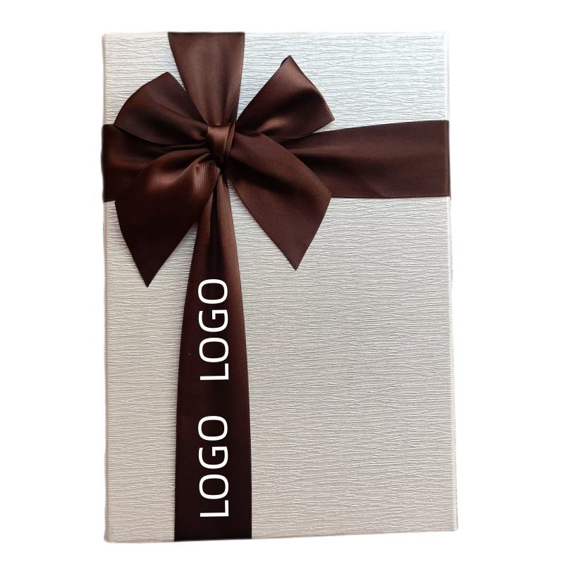 Custom Blue Ribbon Bow for High-Quality Tie Gift Packaging