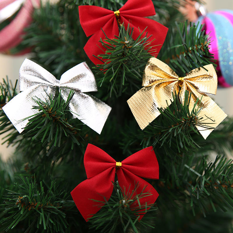 DIY Santa Hat & Snowflake Ribbon Bows for Christmas Tree