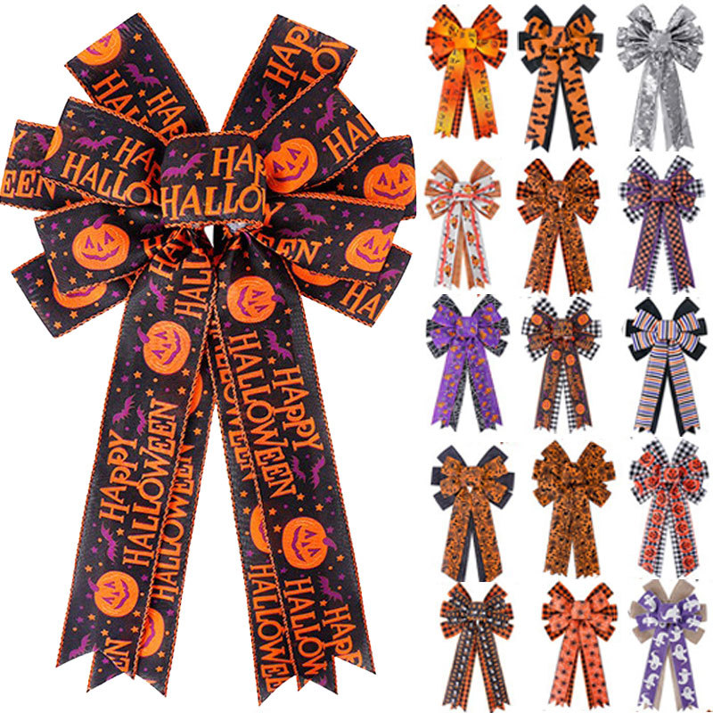 Halloween Christmas Ribbons and Bows Decor