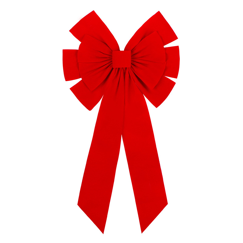 Custom Ribbons and Bows for Red Velvet Christmas Decor