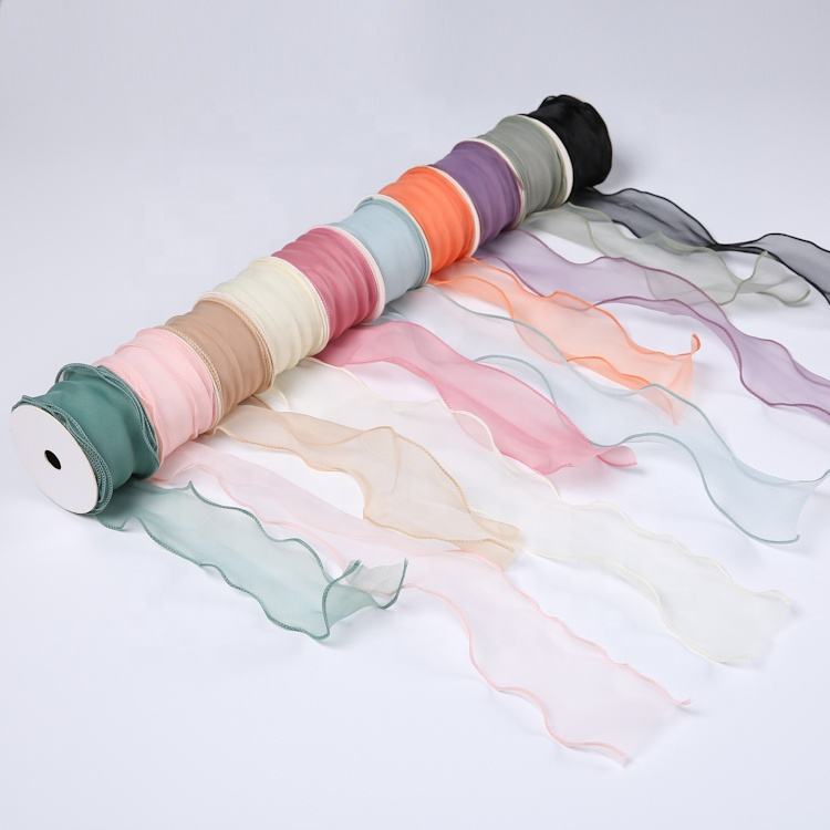 Custom Solid Transparent Organza Ribbon Roll