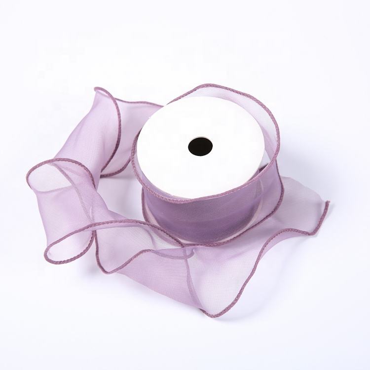 Custom Solid Transparent Organza Ribbon Roll