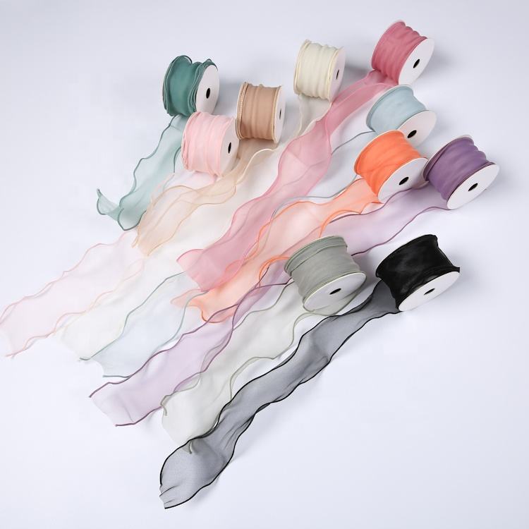 Custom Solid Transparent Organza Ribbon Roll