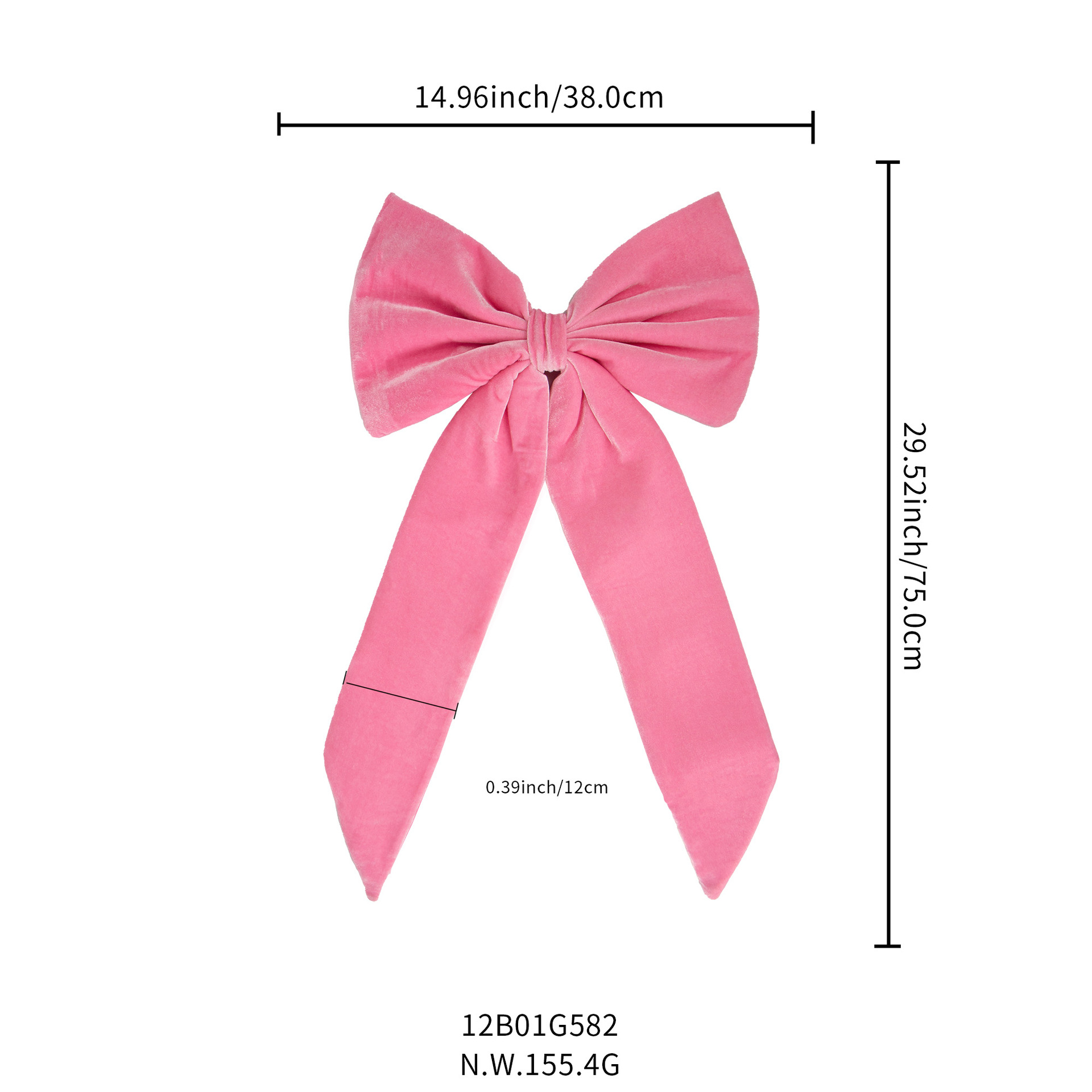 Giant Burgundy Velvet Ribbon Bow for Weddings & Parties Decor
