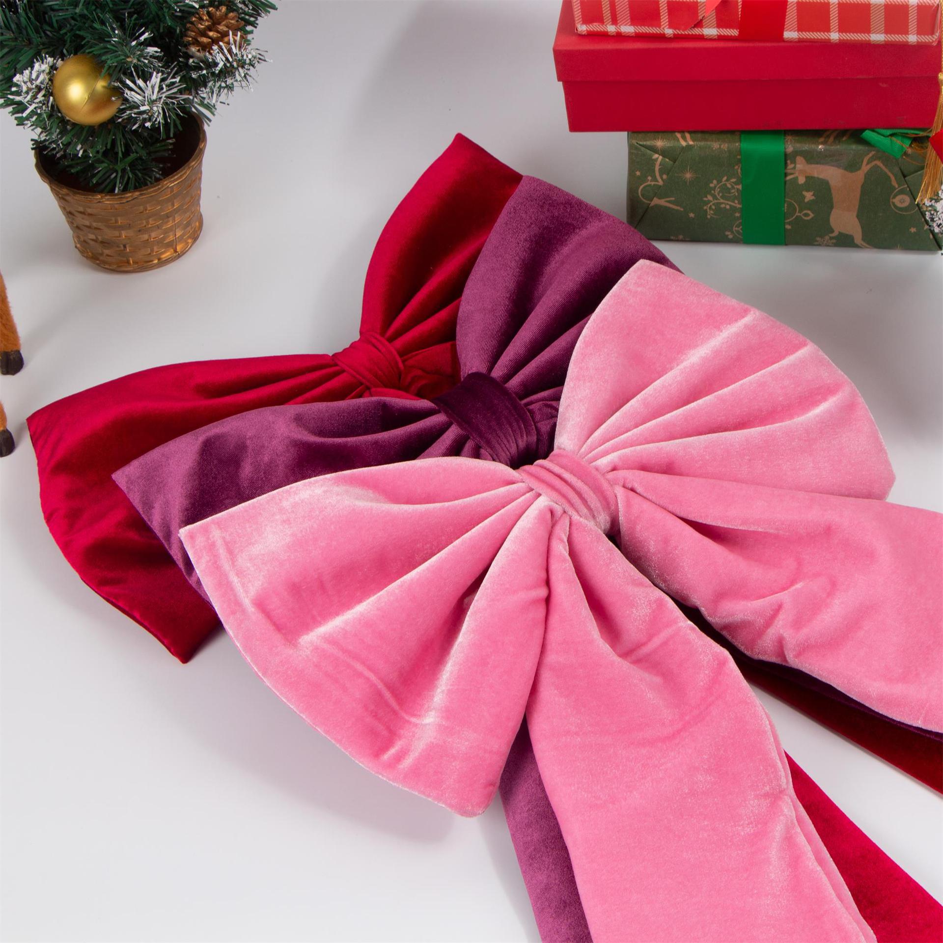 Giant Burgundy Velvet Ribbon Bow for Weddings & Parties Decor