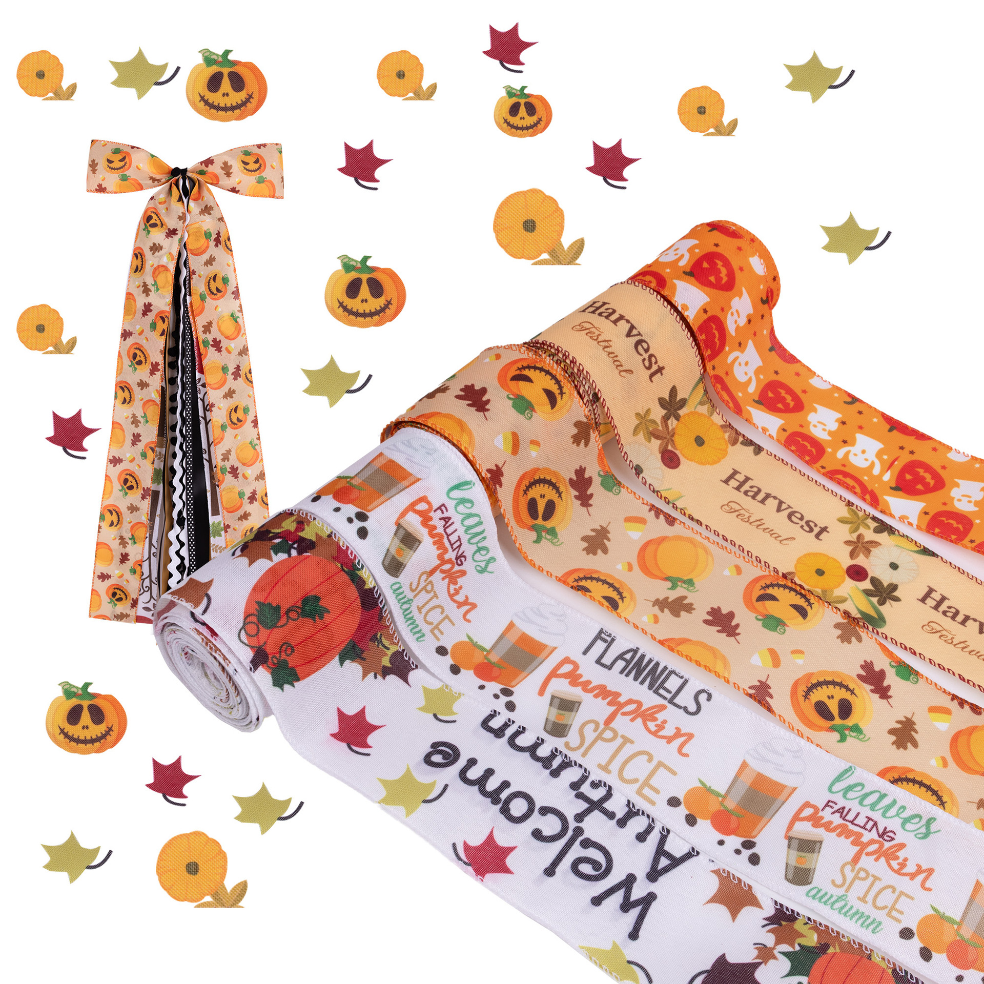 Thanksgiving Outdoor Ribbons and Bows Oh My Harvest Pumpkin