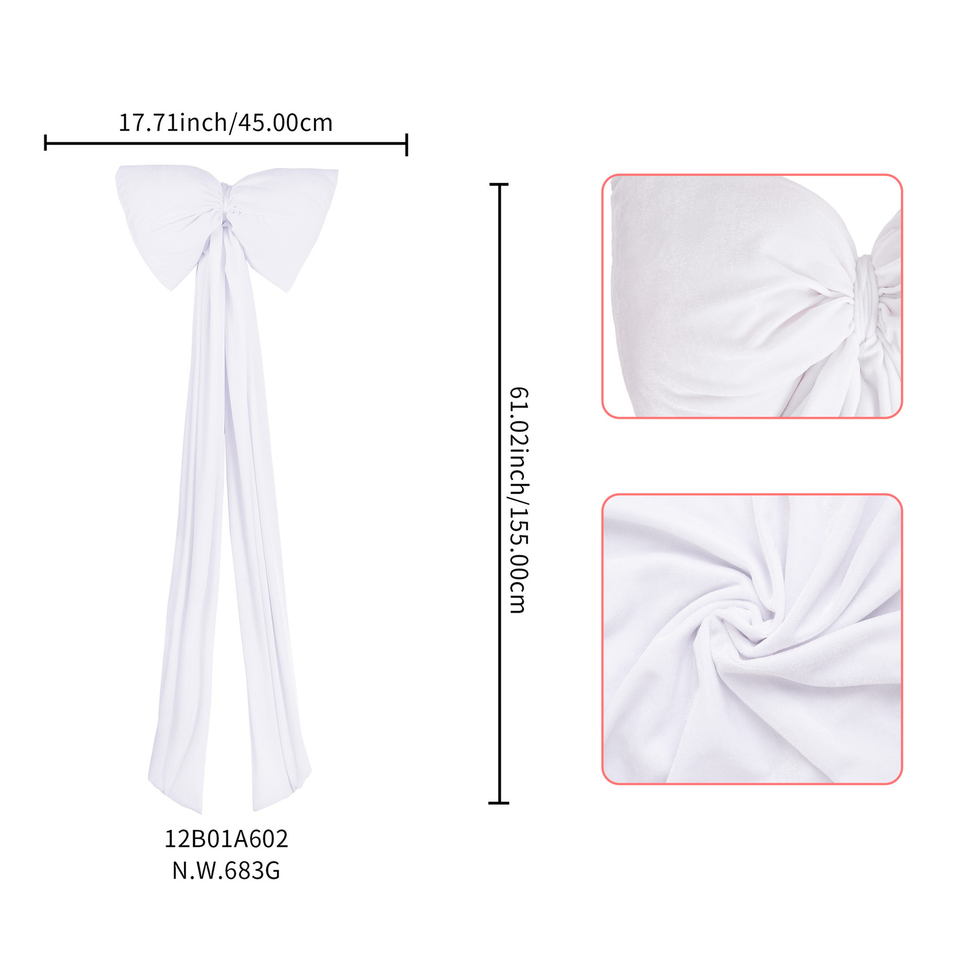 Large Ribbon Bow for Wedding & Event Stage Backdrops