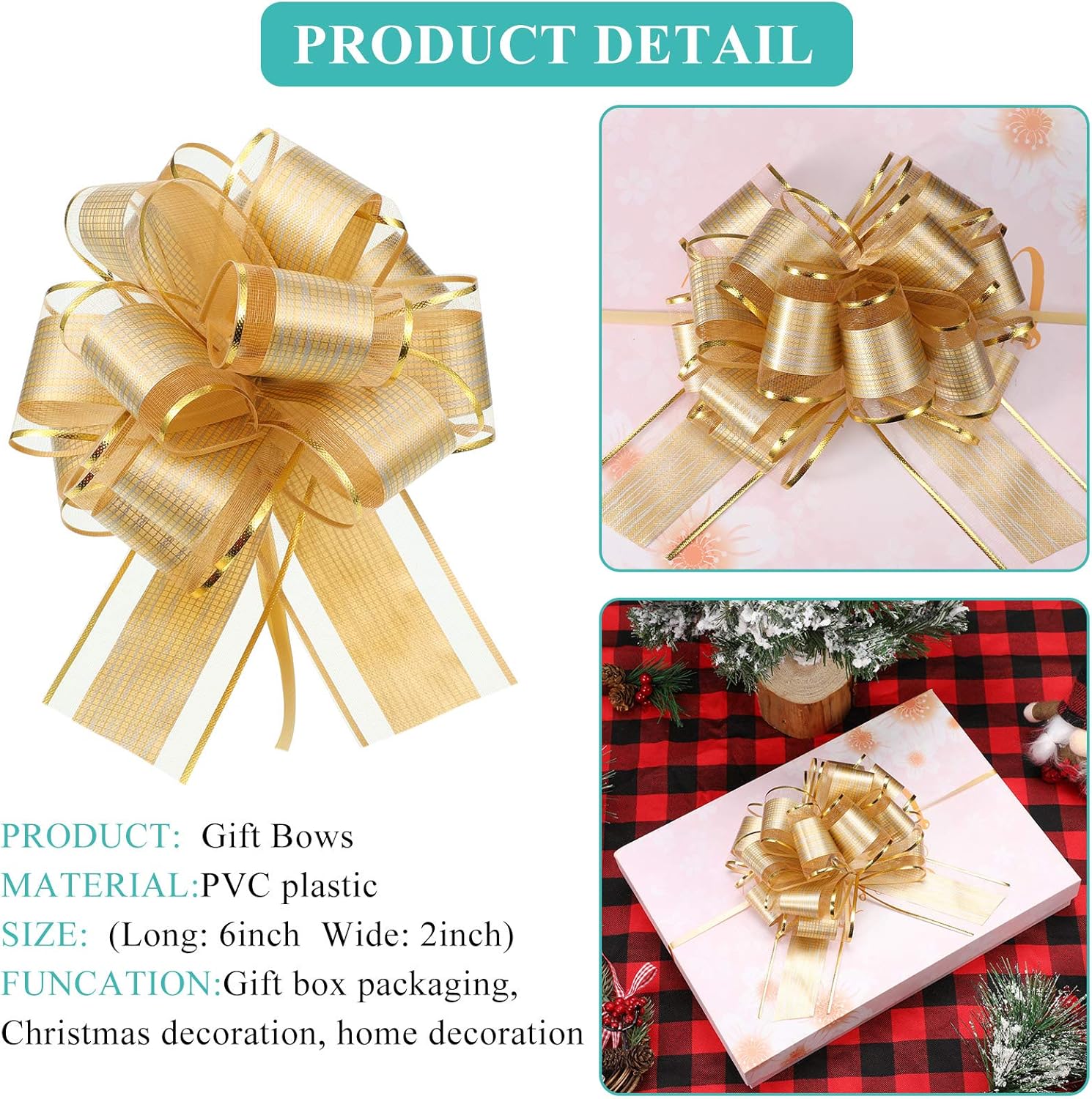 Gift Pull Bows for Christmas, Wedding, Valentine's Day