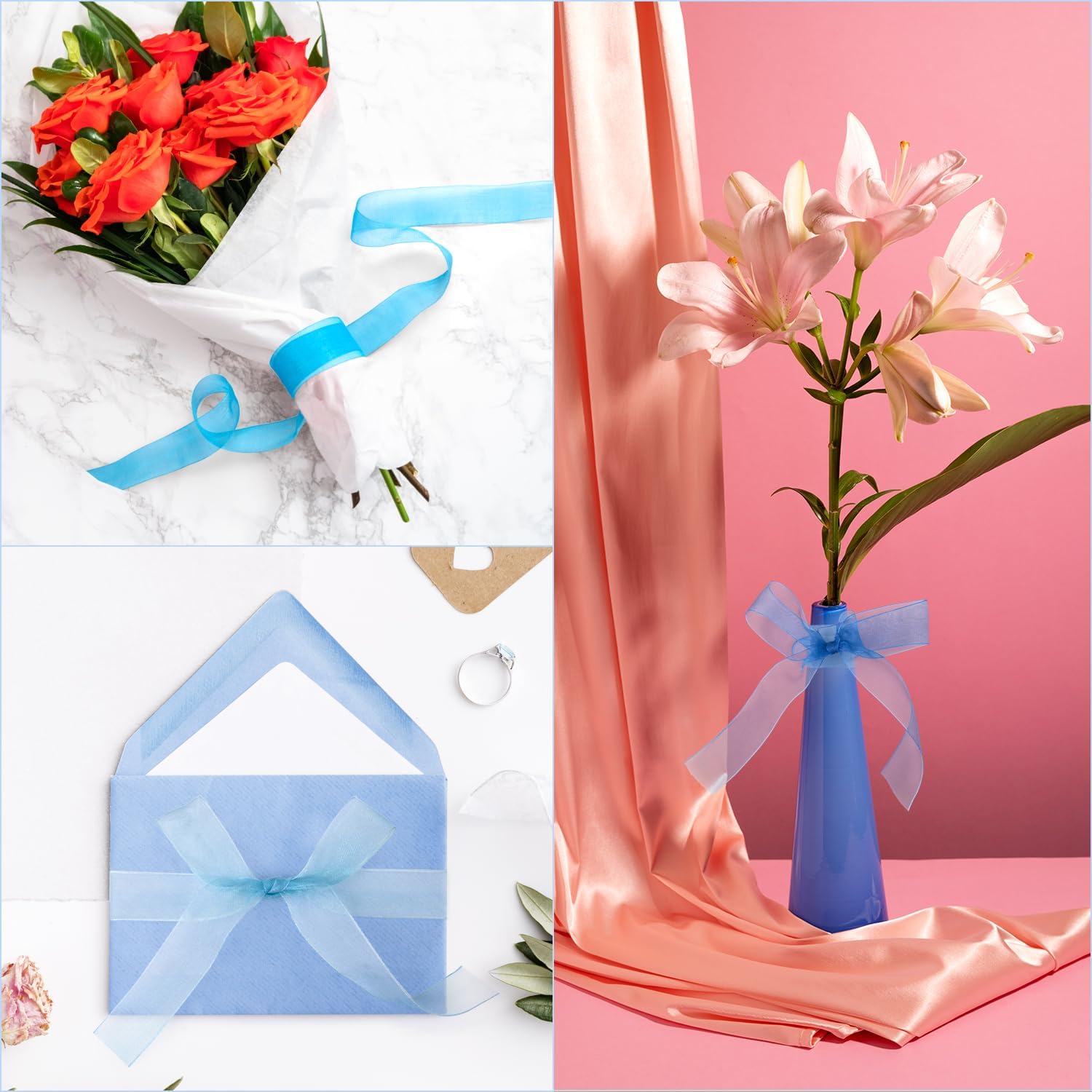 Blue Organza Ribbon 1