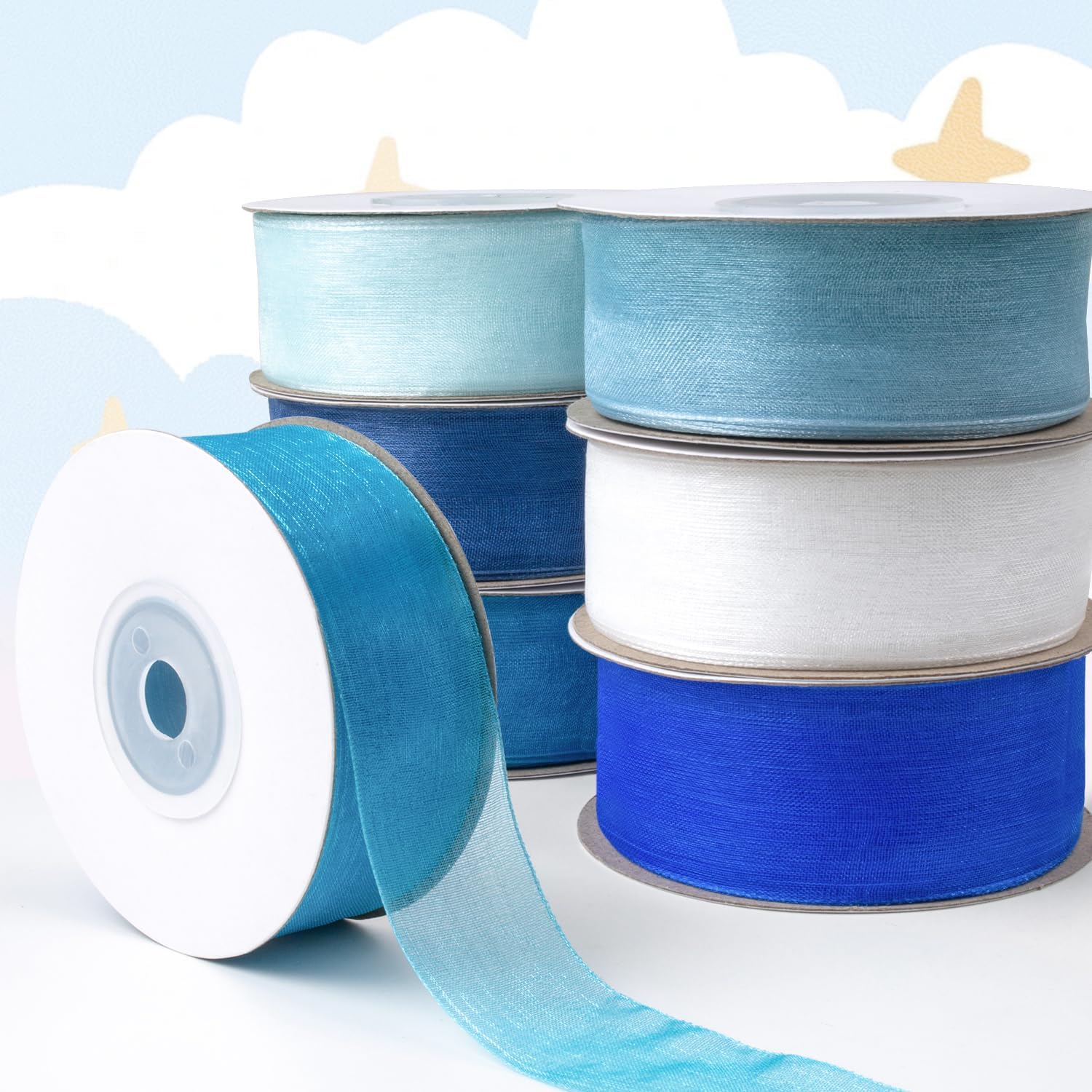 Blue Organza Ribbon 1