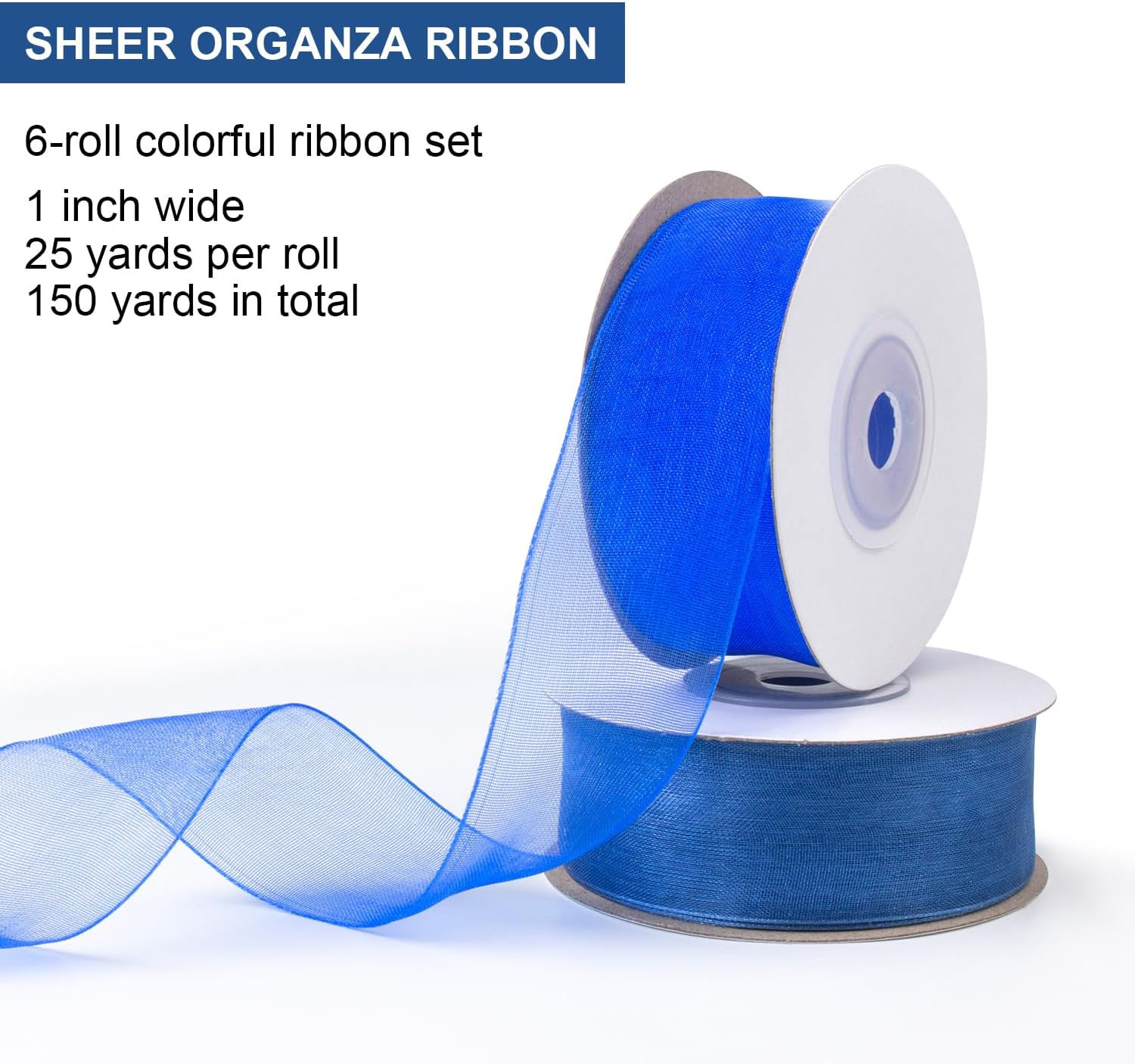 Blue Organza Ribbon 1