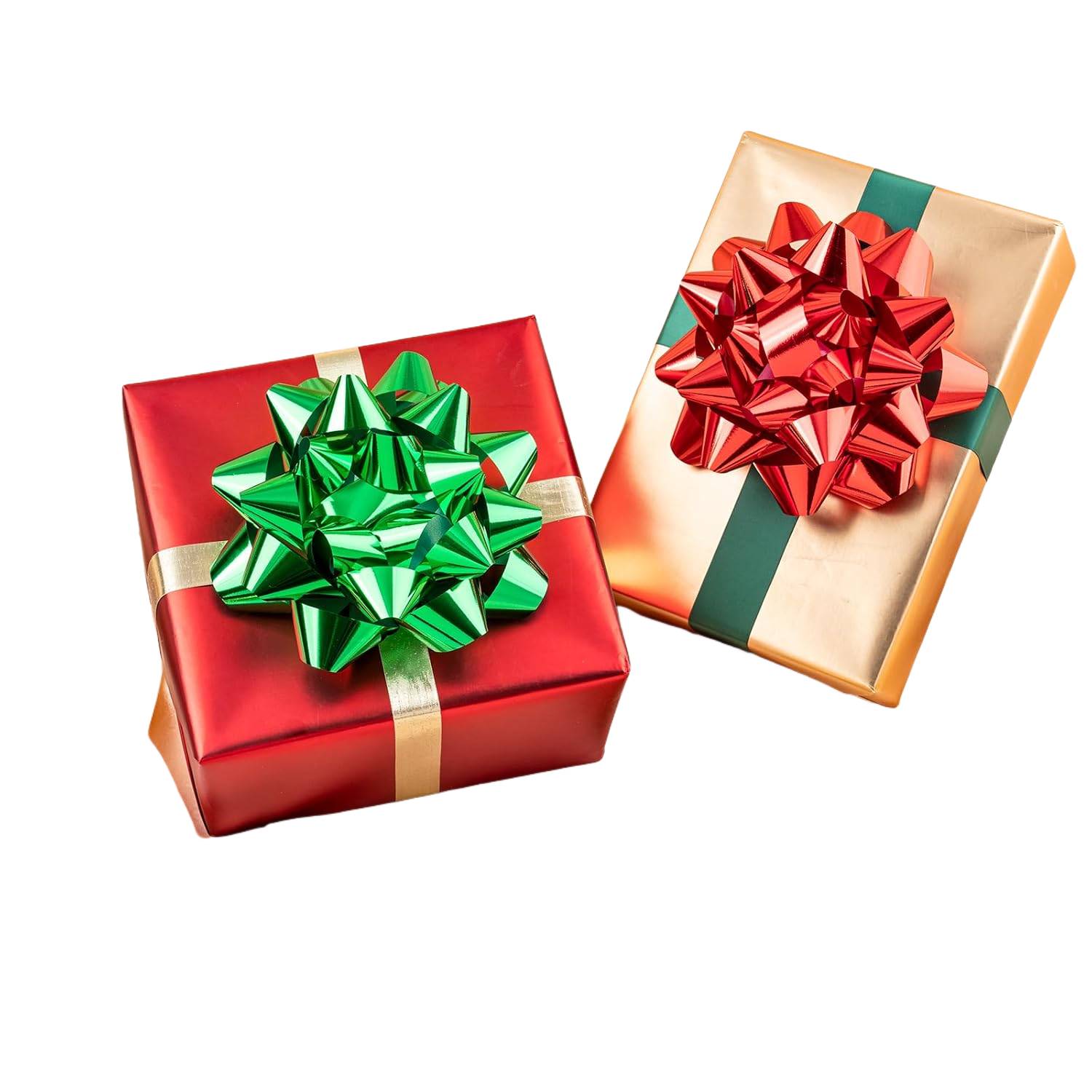 Festive Star Bows with Confetti for Present Decor
