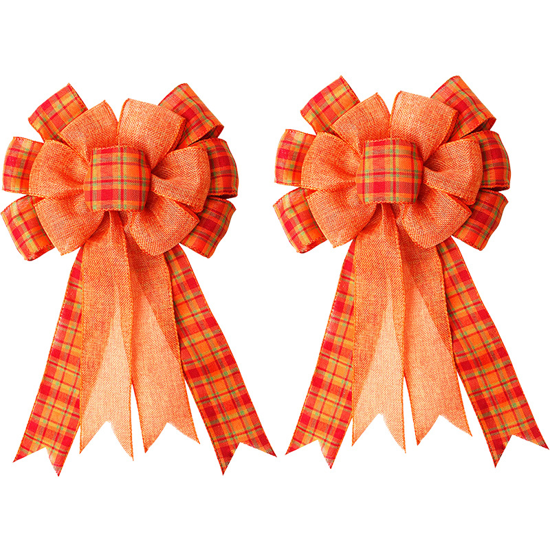 Outdoor Ribbon for Bows: DIY Thanksgiving & Christmas Wreath