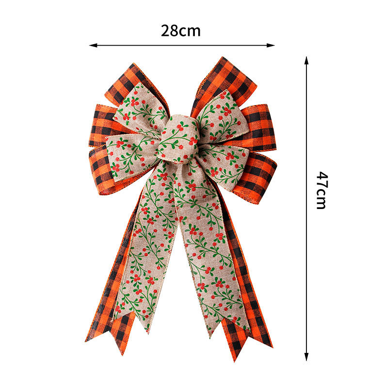 Outdoor Ribbon for Bows: DIY Thanksgiving & Christmas Wreath
