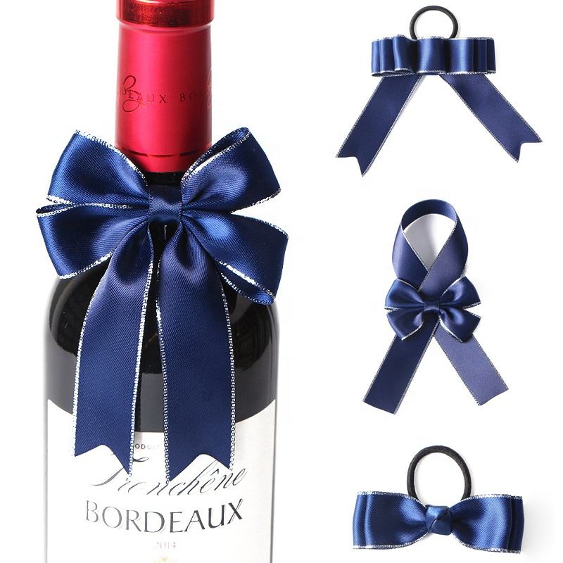 Stretch Elastic Loops with Satin Ribbon Bows for Gifts