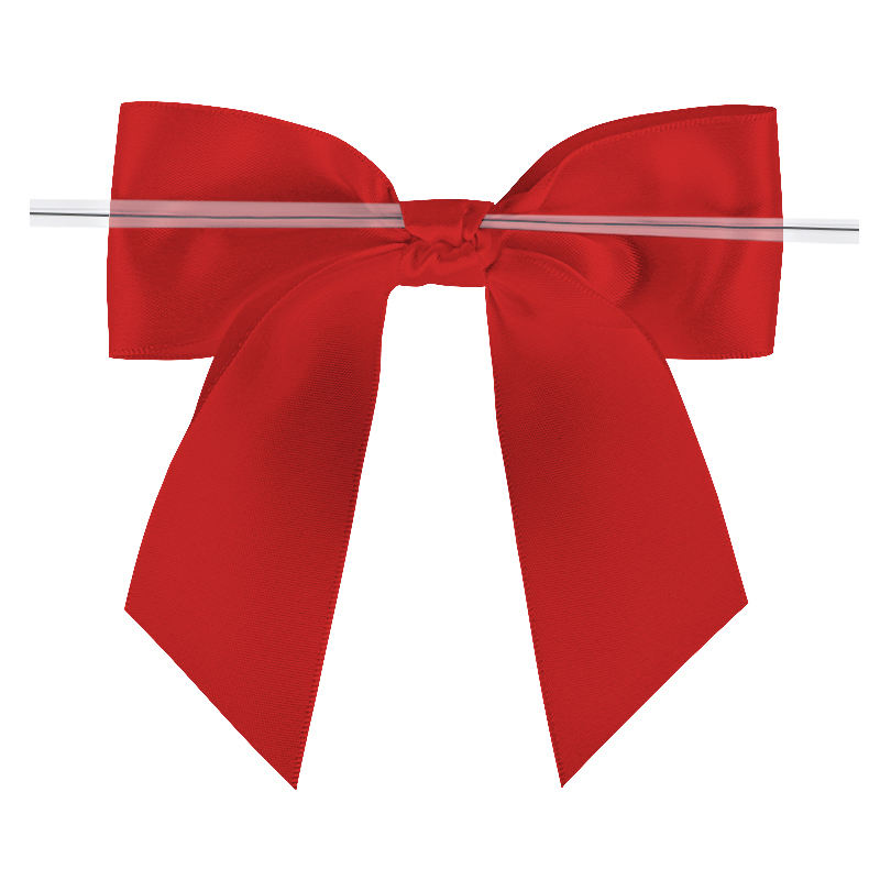 Pretied Premade Craft Bows, Ribbon Bows With Twist Tie