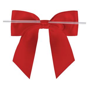 Pretied Premade Craft Bows, Ribbon Bows With Twist Tie