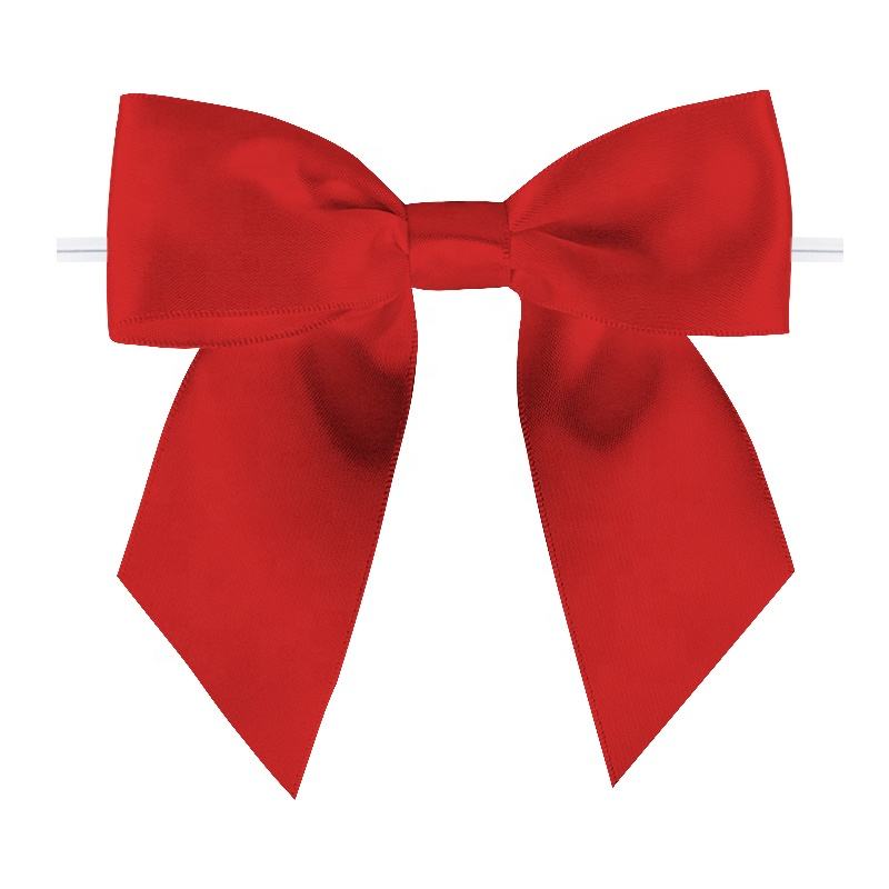 Pretied Premade Craft Bows, Ribbon Bows With Twist Tie