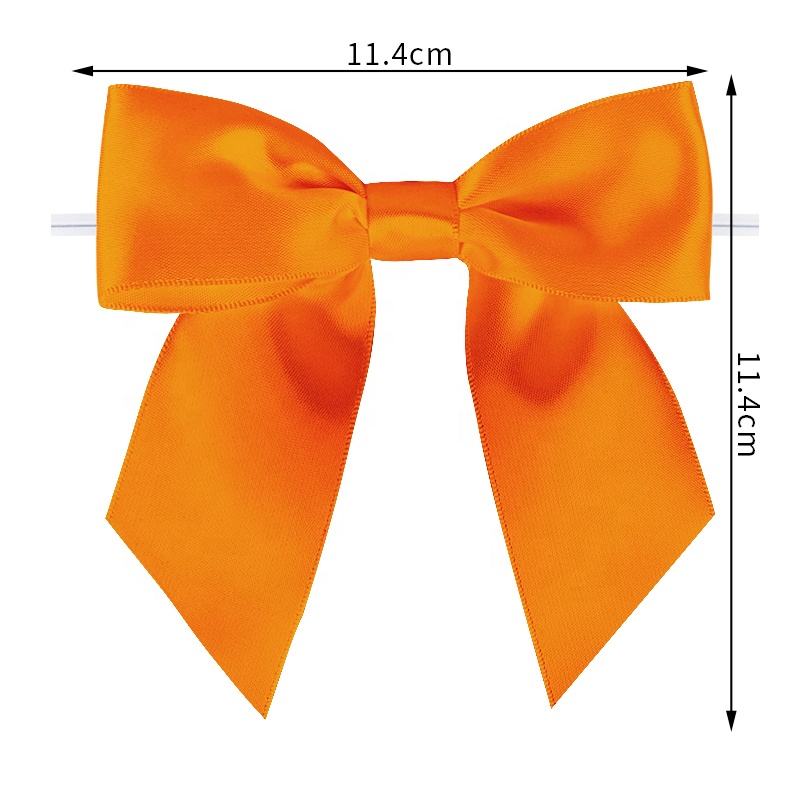 Pretied Premade Craft Bows, Ribbon Bows With Twist Tie