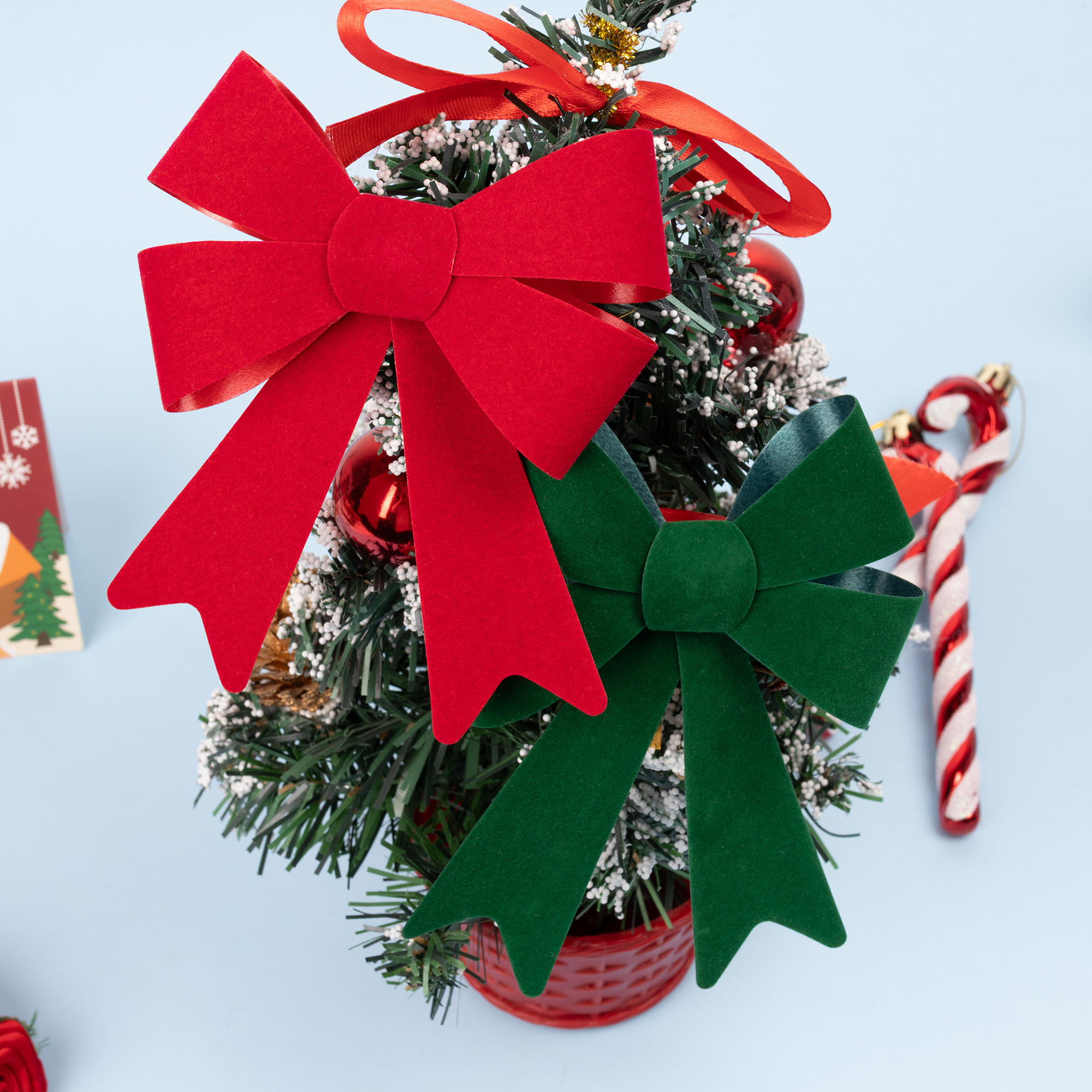 Xmas PVC Bows for Gift Packing Christmas Decoration