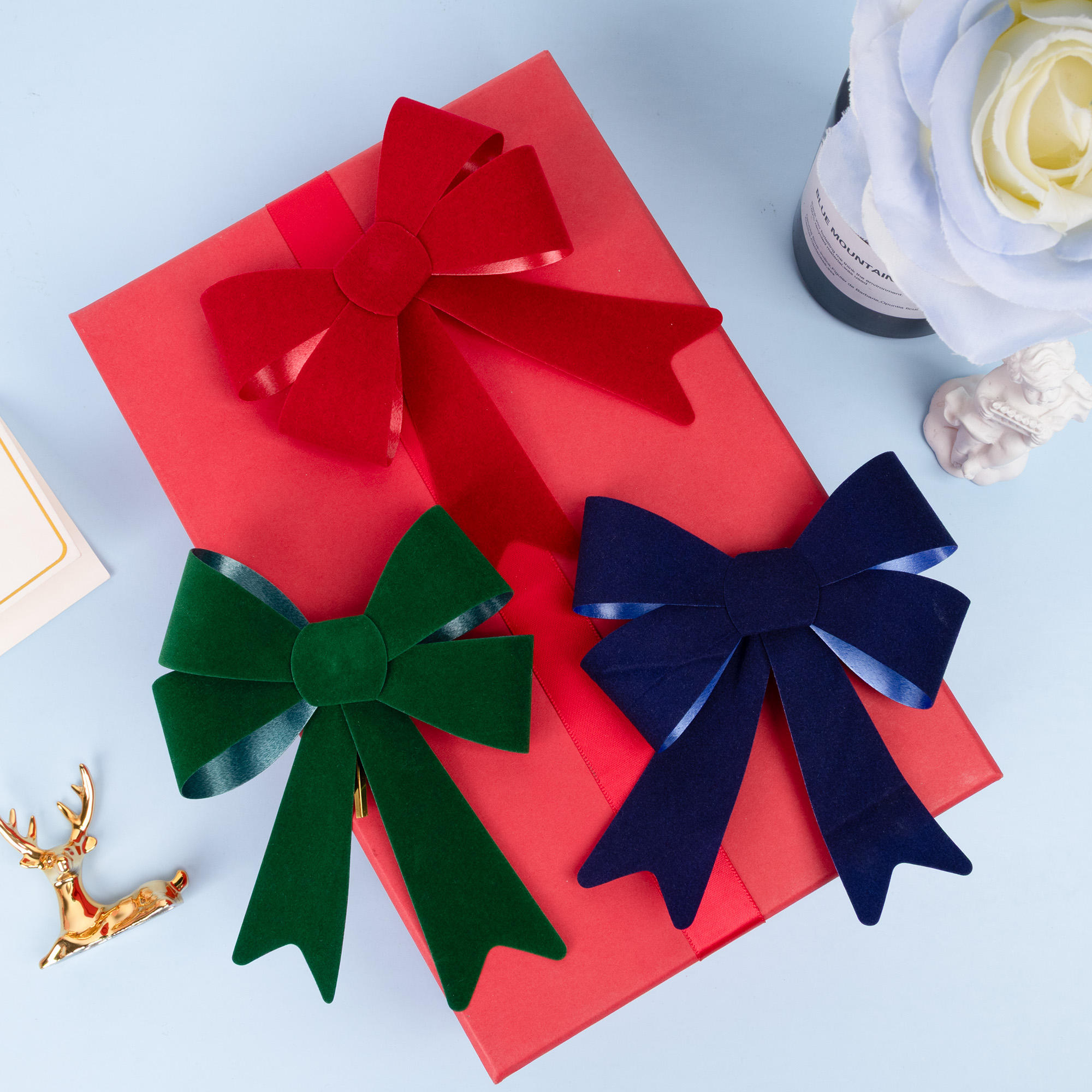 Xmas PVC Bows for Gift Packing Christmas Decoration
