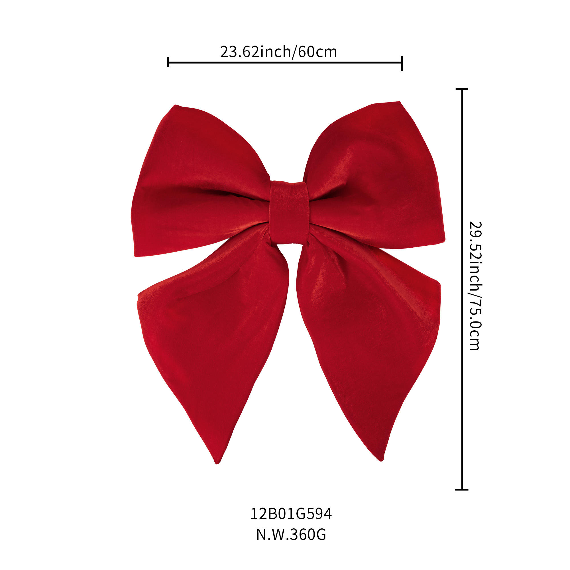 Large Festive Bows for Big Trees with Decorative Christmas Ribbon
