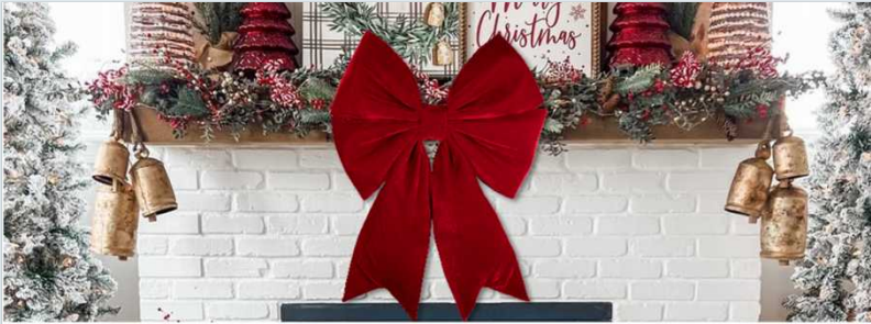 Oversized velvet bows