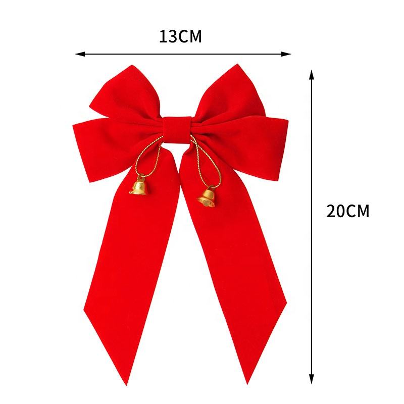 Luxe Red Velvet Bow Ornaments for Holiday Decor