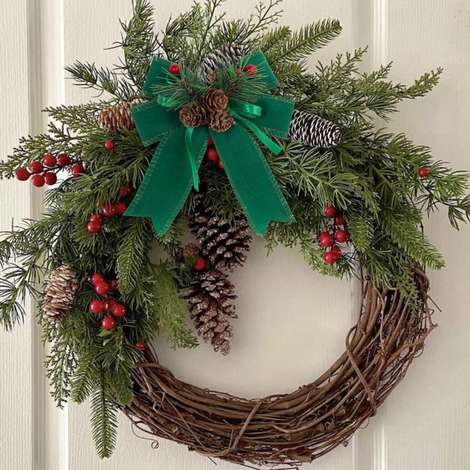 Custom PVC Christmas Bow for Indoor Tree Wreath Decor