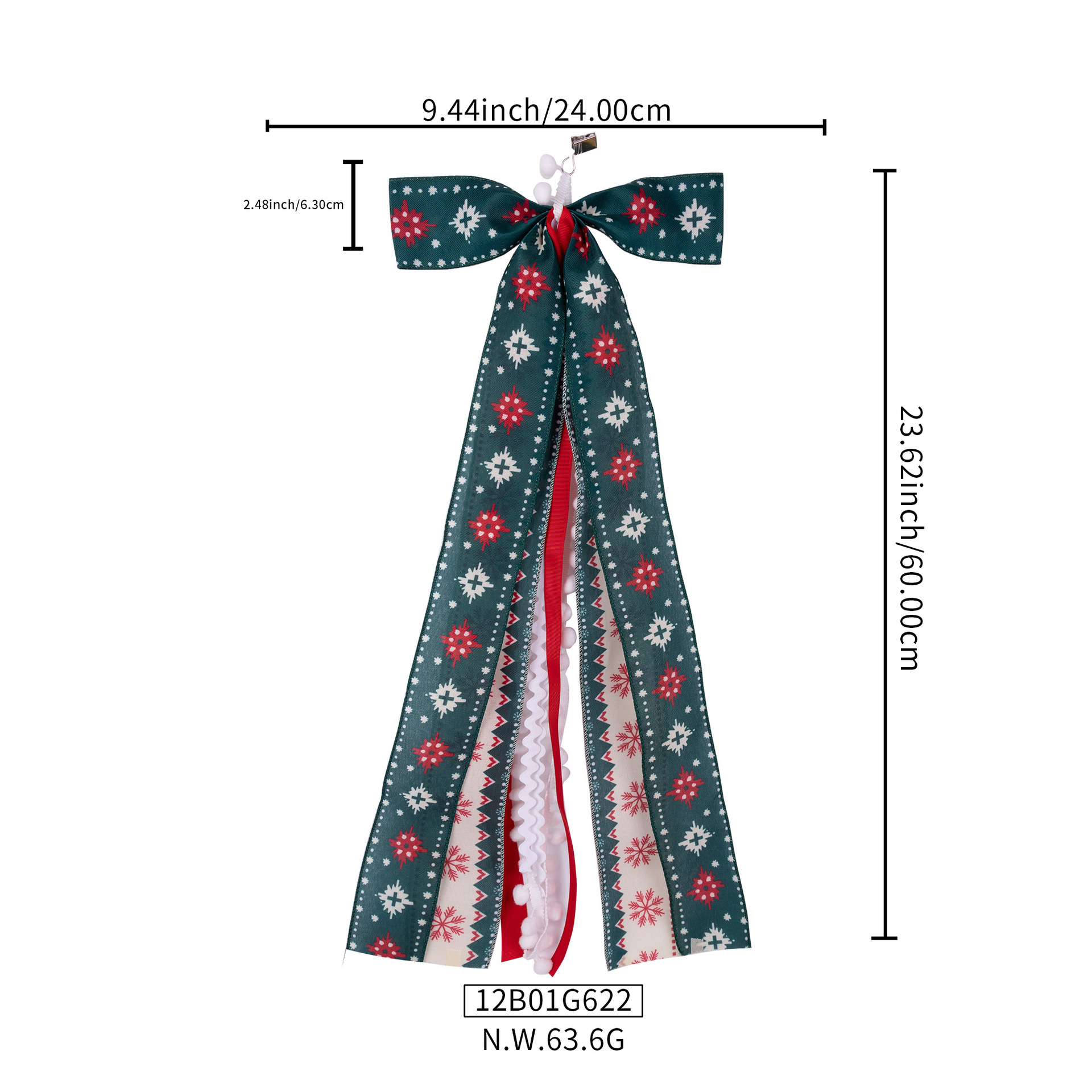 Elegant Large Christmas Ribbon Bows for Wreath Tree Topper Decor