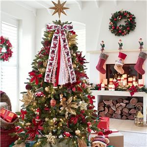 Elegant Large Christmas Ribbon Bows for Wreath Tree Topper Decor