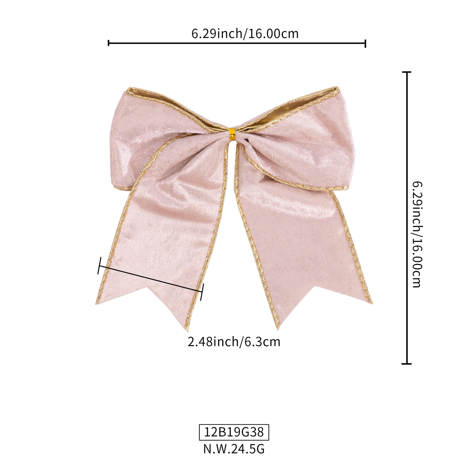 Christmas Tree Wedding Garland Flannel Velvet Ribbon Decor