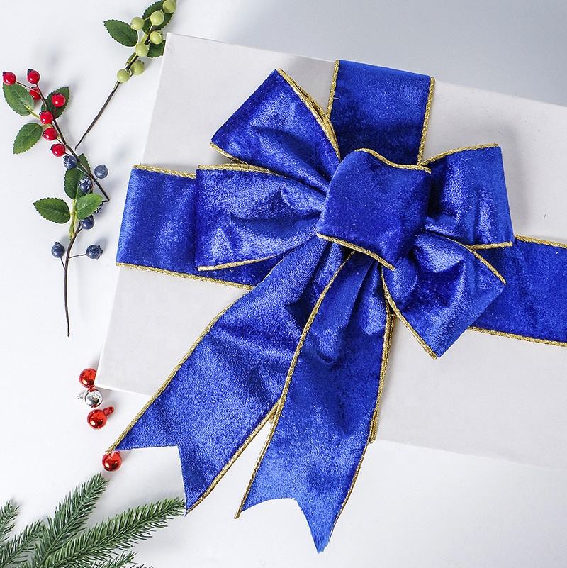 Vintage Custom Wire Edge Velvet Ribbon for Christmas Wholesale