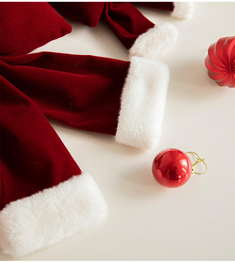 Vibrant Red Outdoor Christmas Ribbon Durable Bow for Doors Wreaths