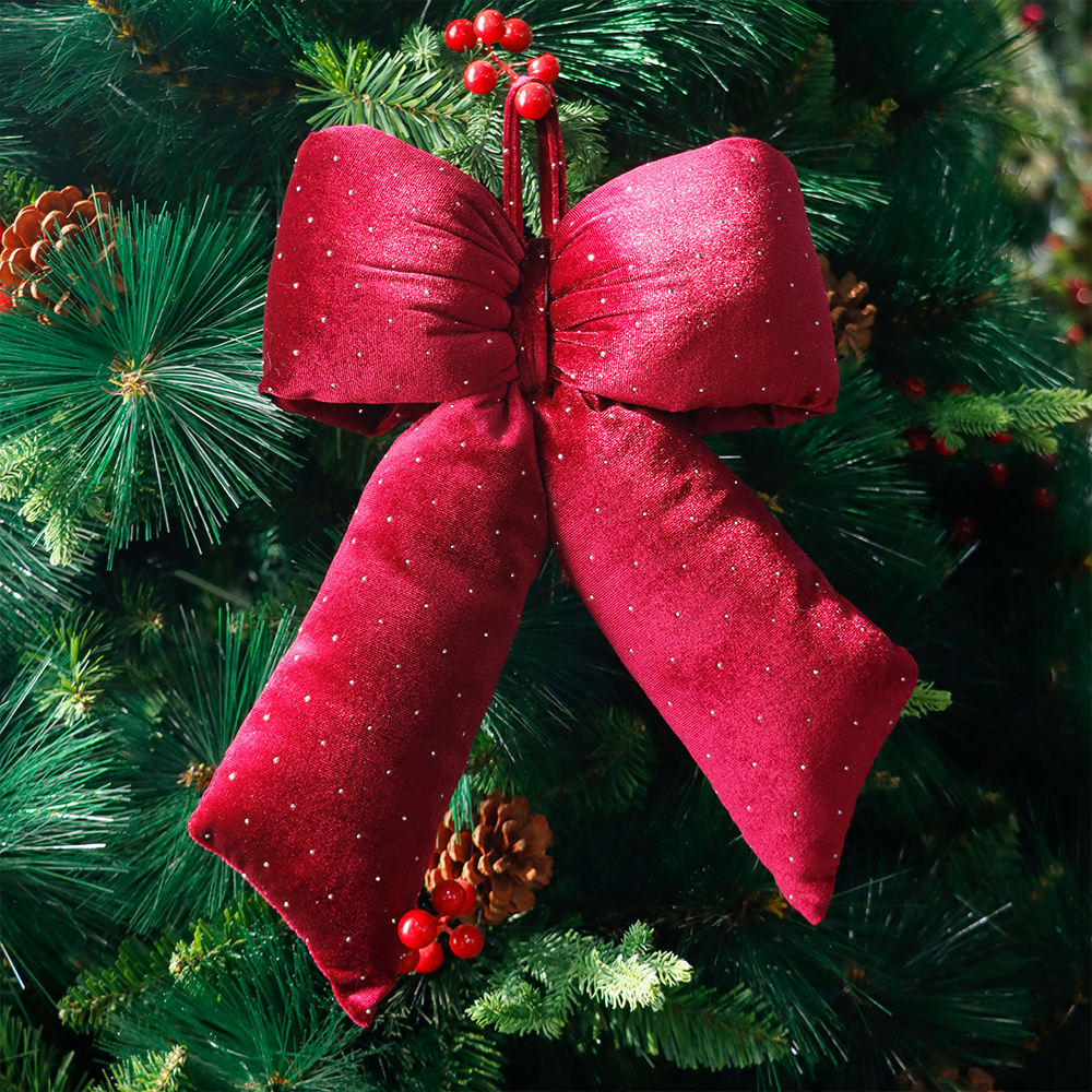 Premium Red Fancy Bows 20cm and 30cm Wholesale Christmas Decor