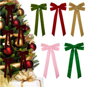 Wholesale Ribbon Bows for Christmas Tree Velvet Decorations