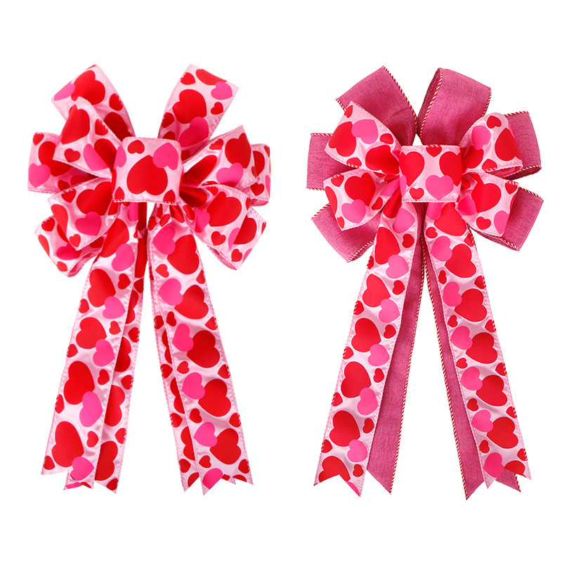 Wholesale Heart Print Ribbon for Bows Valentine Decoration