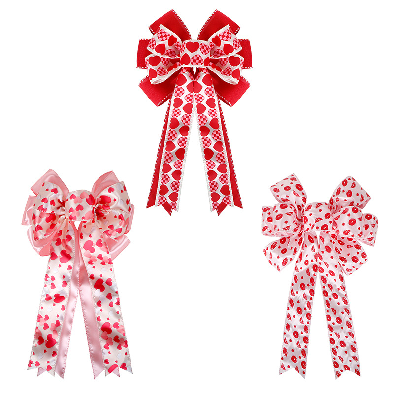 Wholesale Heart Print Ribbon for Bows Valentine Decoration