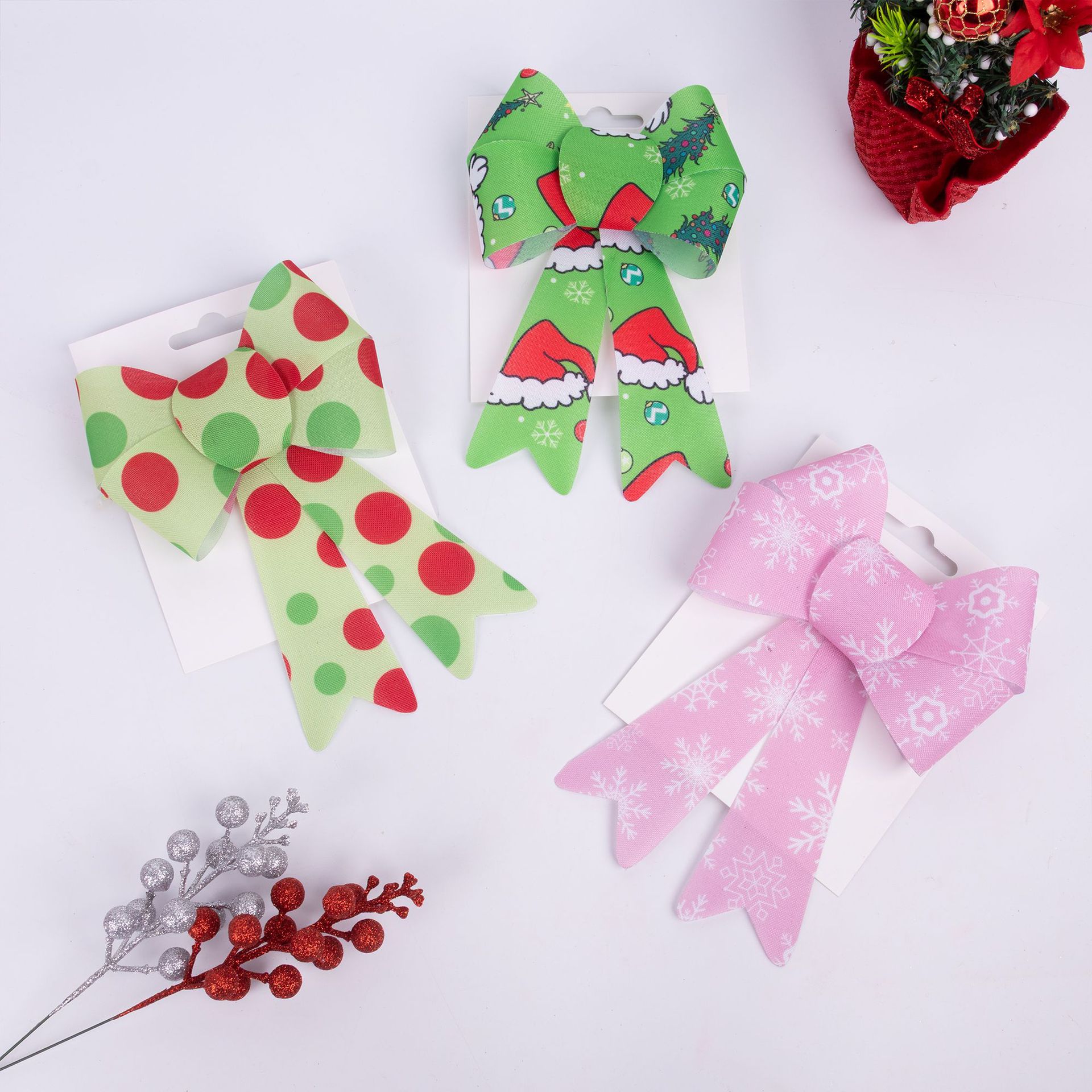 PVC Christmas Bow Decorations