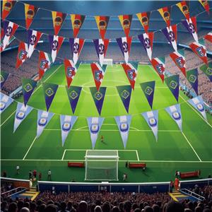 2026 FIFA World Cup Banner Pull Flag Fan Party Atmosphere Setup