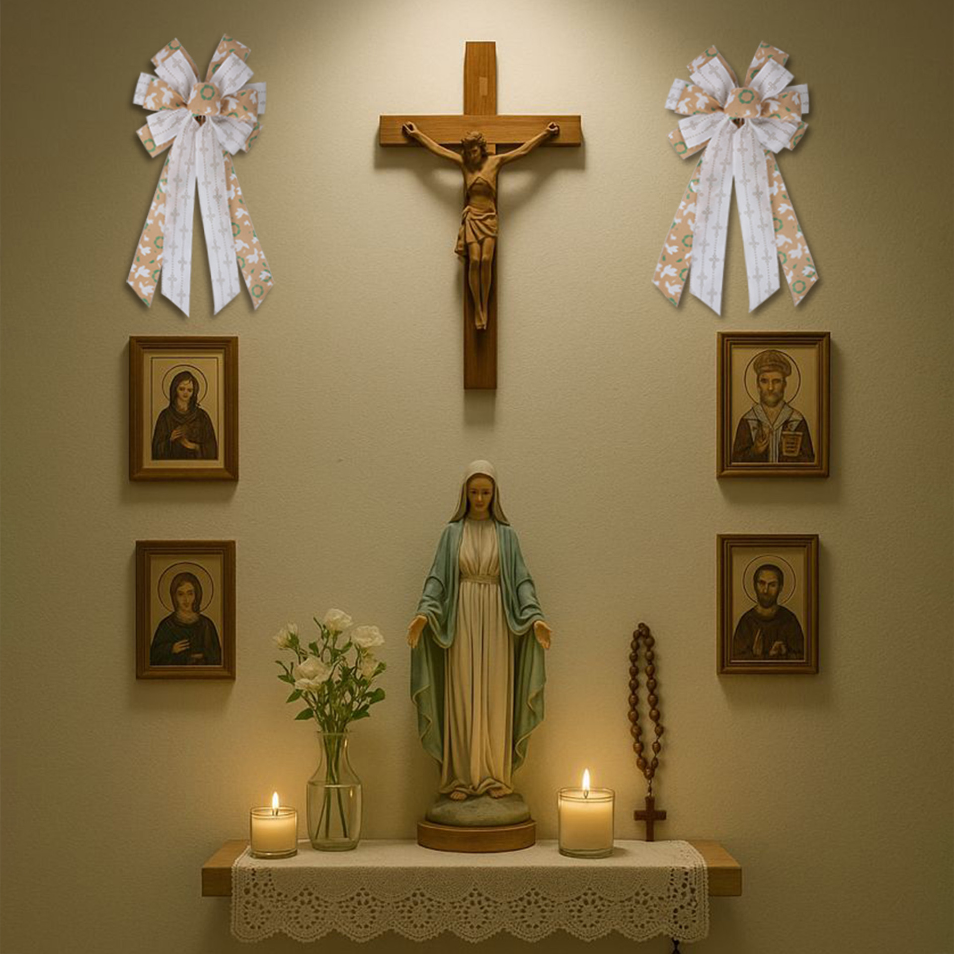 Wholesale ribbon for bows Easter cross wreath burlap decor