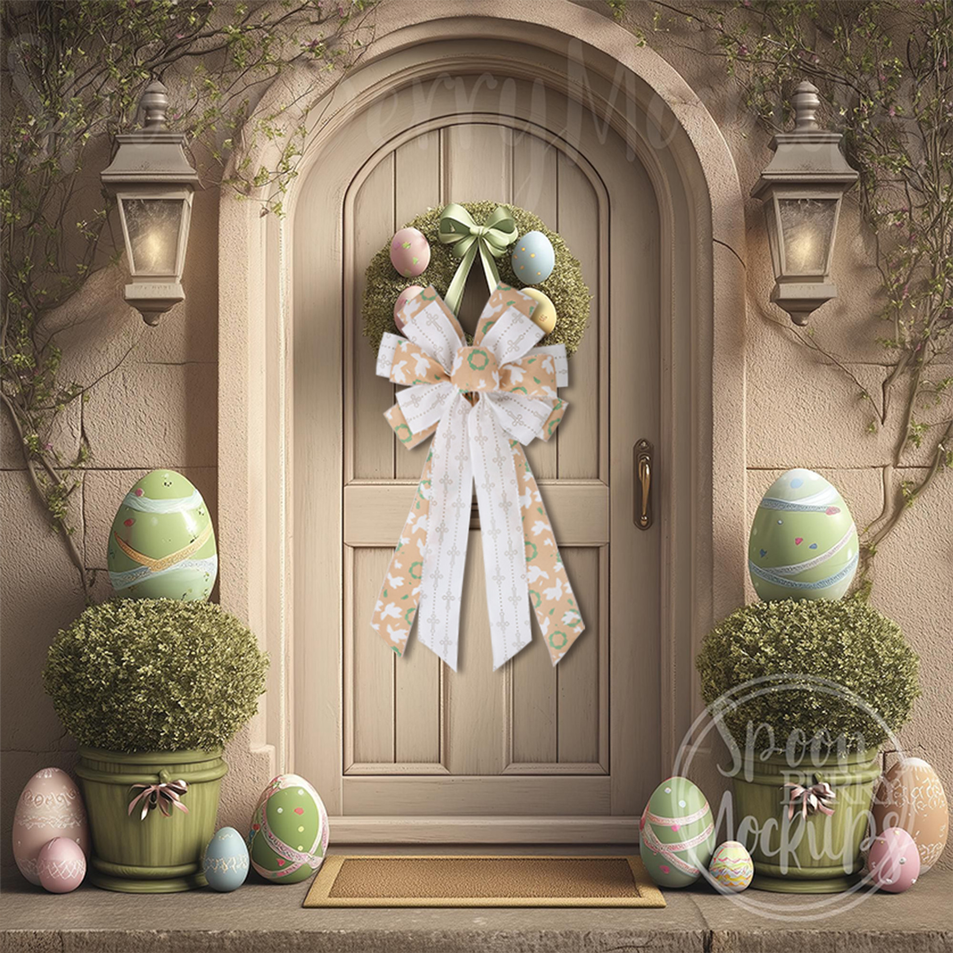 Wholesale ribbon for bows Easter cross wreath burlap decor