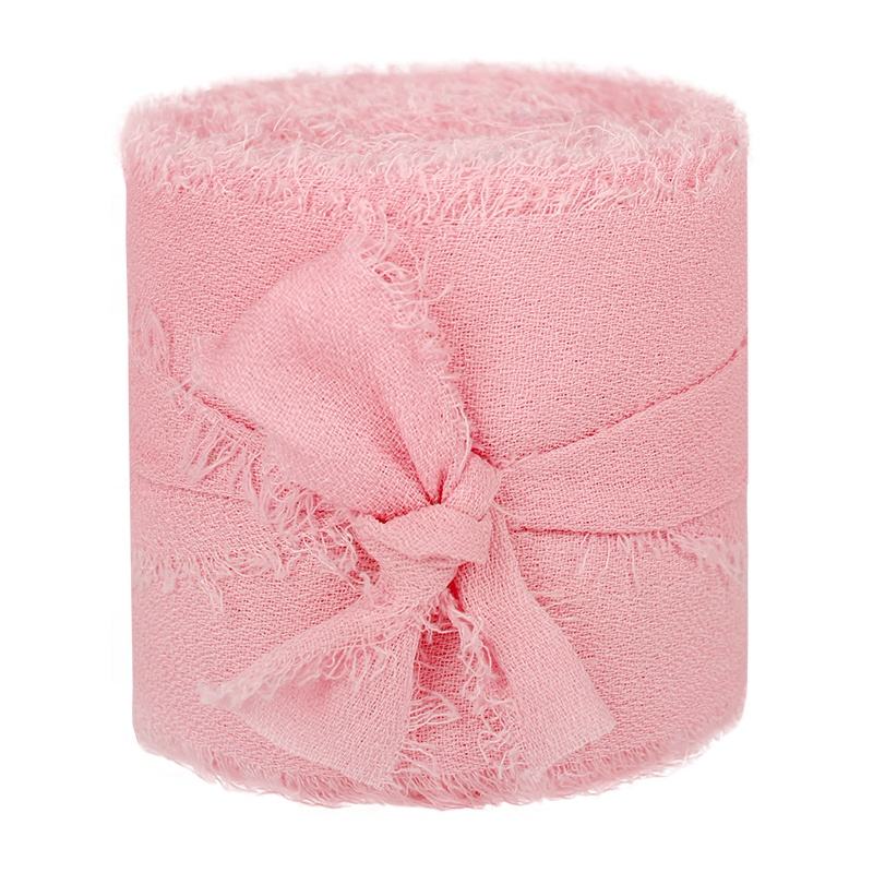 Transparent Chiffon Packaging Decor Organza Ribbon White