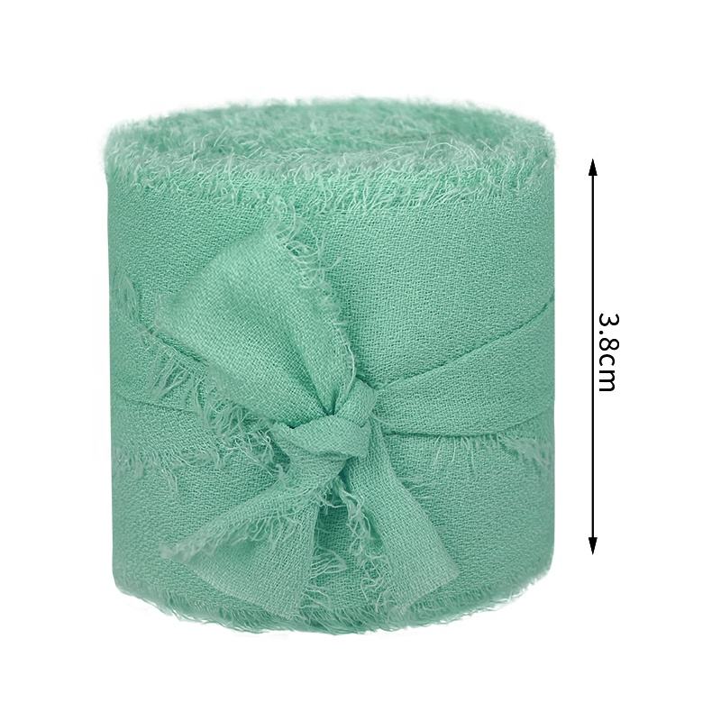 Transparent Chiffon Packaging Decor Organza Ribbon White