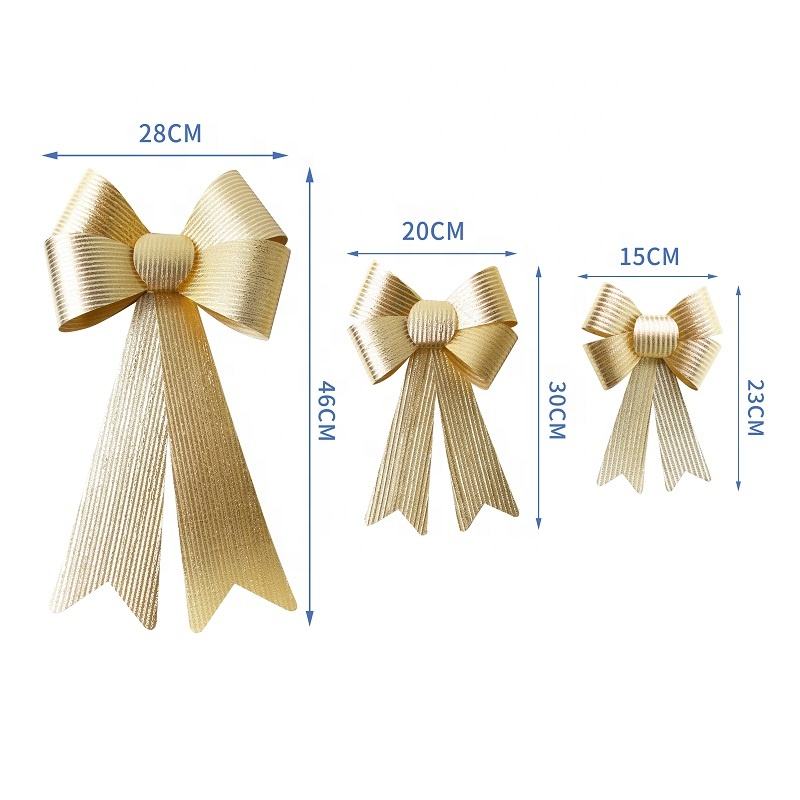 PVC Ribbon Bow 7 Colors In Stock Christmas High Quality